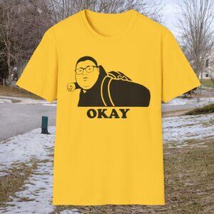 Funny Okay Guy Backpack Meme Yellow Graphic T-shirt